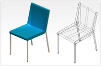 Boomerang chair_blue